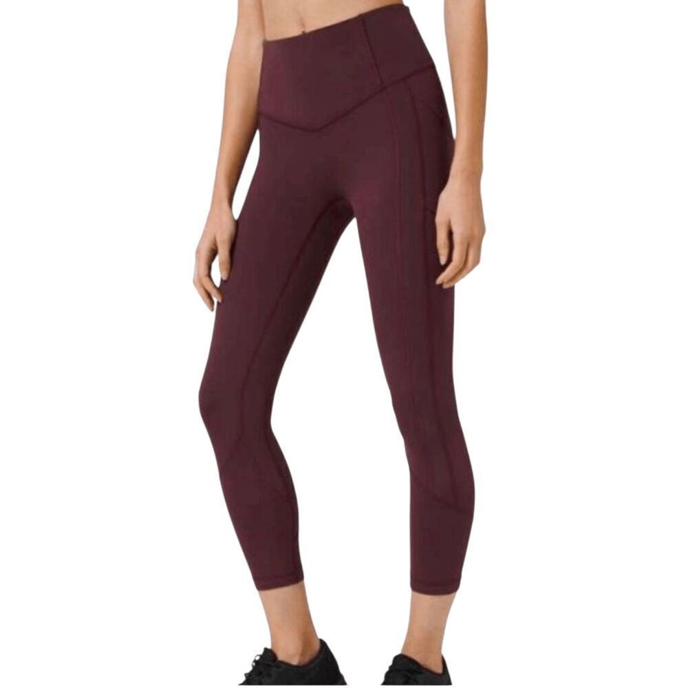 LULULEMON ATHLETICA All The Right Places Crop 23' In Cassis Size 6